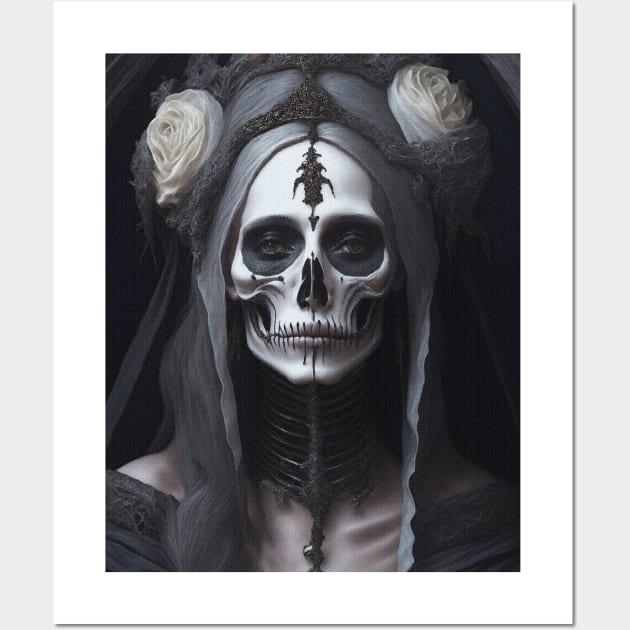 Painting of Santa Muerte Wall Art by metamorfatic